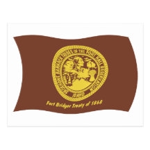 Postal de la bandera de las tribus del Bannock del