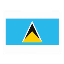 Postal de la bandera de St Lucia