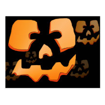 Postal de la calabaza de Halloween