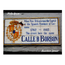 Postal de la calle de New Orleans Borbón