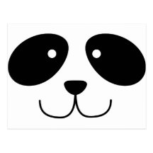 Postal de la cara de la panda