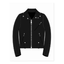 Postal de la chaqueta de cuero