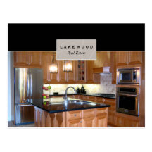 Postal de la cocina de las propiedades inmobiliari