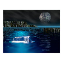 Postal de la cola de la ballena