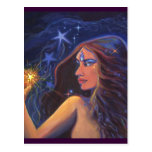 Postal de la diosa de la estrella - por el arte de