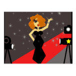Postal de la diva de la alfombra roja