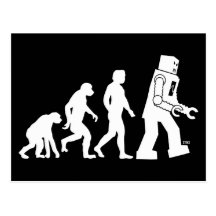 Postal de la evolución del robot