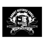 Postal de la fuerza de defensa del robot