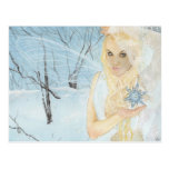 Postal de la hada de la reina de la nieve