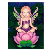 "Postal de la hada de Lotus"