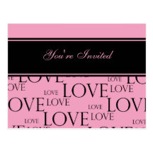 Postal de la invitación del amor
