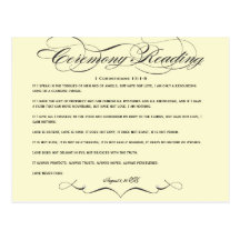Postal de la lectura de la ceremonia