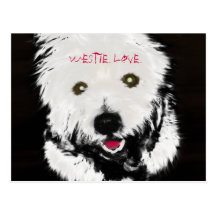 Postal de la montaña del oeste Terrier