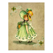 Postal de la muchacha del día de pequeña Patty del