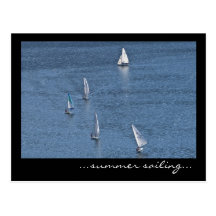 postal de la navegación del verano