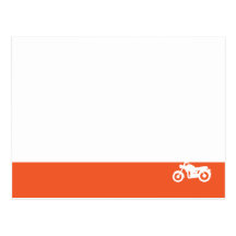 Postal de la obra clásica de la motocicleta