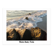 Postal de la orilla de la playa de Madeira