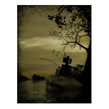 Postal de la pesca del robot