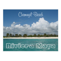 Postal de la playa de Chemuyil