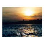 Postal de la puesta del sol de Estambul