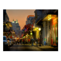 Postal de la puesta del sol de la calle de Borbón
