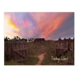 Postal de la puesta del sol de la isla de Pawleys
