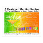 Postal de la receta de Halloween Martini del terro