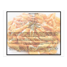 Postal de la receta de Penne Arrabbiata