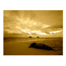Postal de la salida del sol de Lanikai