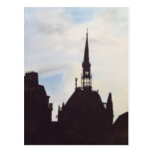 Postal de la silueta de París