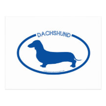 Postal de la silueta del Dachshund