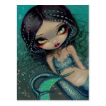 Postal de la sirena del remolino de la perla