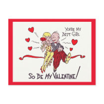 Postal de la tarjeta del día de San Valentín de la tarjetas postales