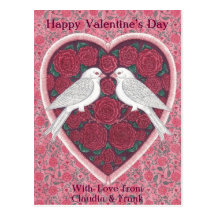 Postal de la tarjeta del día de San Valentín de lo