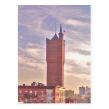 Postal de la torre de agua de Weehawken