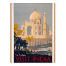 Postal de la vertical del Taj Mahal