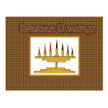 Postal de las bendiciones de Kwanzaa