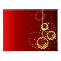 Postal de las bolas de Chrtistmas