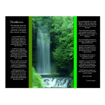 Postal de las cascadas de los DESIDERÁTUMS