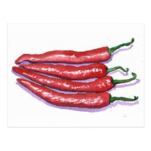 Postal de las pimientas de chile