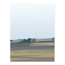 Postal de las tierras de labrantío de California