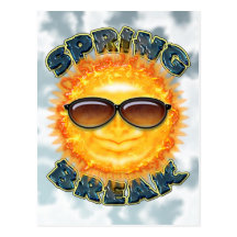 Postal de las vacaciones de primavera