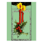 Postal de las velas del navidad