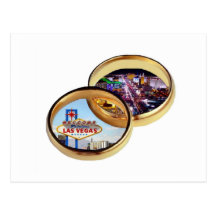 Postal de los anillos de bodas de Las Vegas