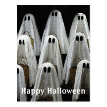 Postal de los Carolers de Halloween