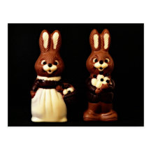 Postal de los conejitos del chocolate