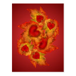 Postal de los corazones del otoño