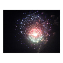 Postal de los fuegos artificiales