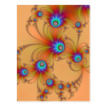 Postal de los fuegos artificiales del fractal