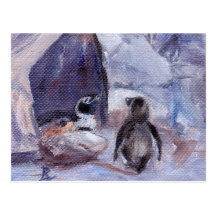 postal de los pingüinos de la jerarquización